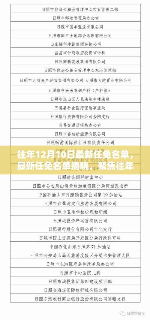 往年12月10日政治动态及最新任免名单揭晓