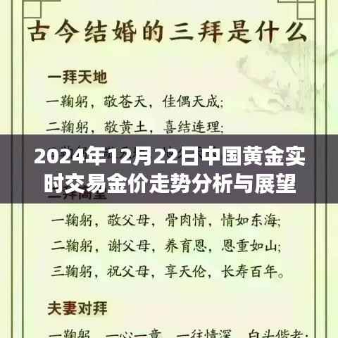 2024年12月22日中国黄金实时交易走势分析与展望,金价走势预测