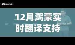鸿蒙实时翻译支持语言增至多种